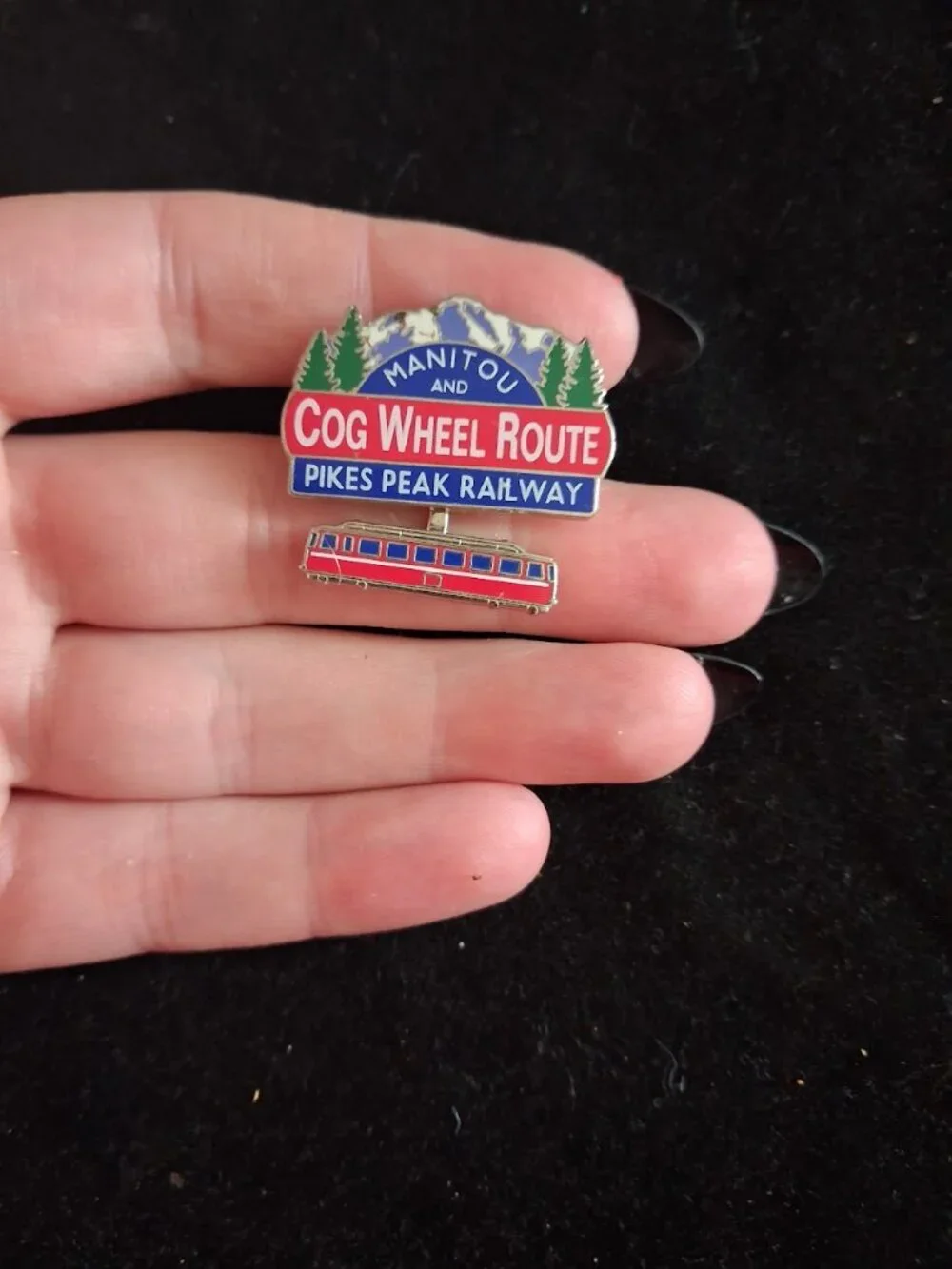 Manitou and Cog Wheel Route Pikes Peak Railway brooch